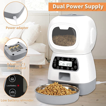 3.5L Automatic Pet Feeder for Cats and Dogs